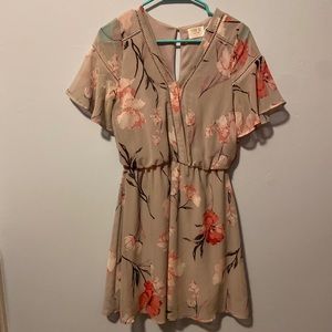 Dusty Floral Juniors Dress